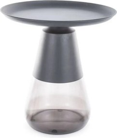 Masuta cafea TIFFANY A BLACK, negru, metal/sticla, 50x52 cm