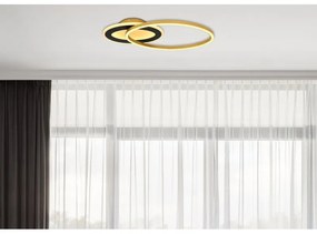 Plafoniera LED design modern Silla I negru mat, auriu 24W