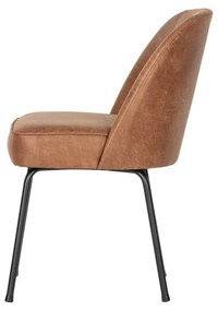 Scaune de dining maro coniac 2 buc. din piele Vogue – WOOOD