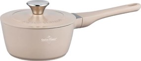 Cratita cu capac Swiss Haus SH-ZSP16BE, 16 x 8 cm, 1,3 l, Acoperire ceramica Sapphire, Inductie, Bej