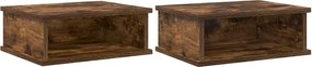 vidaXL Noptieră 2 pcs Stejar fumuriu 40 x 31 x 15 cm Lemn compozit