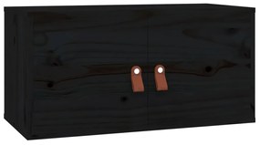 818373 vidaXL Dulap de perete, negru, 60x30x30 cm, lemn masiv de pin