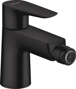 Baterie bideu cu ventil pop-up, Hansgrohe Talis E, negru mat, 71720670