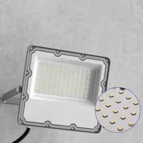 Proiector LED exterior 100 W, 230 V, 4500 K, IP65, gri