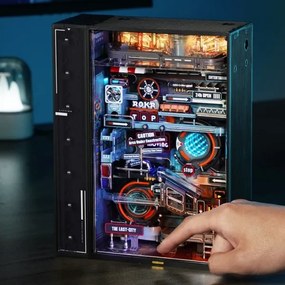 Puzzle mecanic 3D din pistă pentru bile de sticlă RoboTime Orașul trecutului