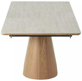 Masa extensibila Monaco travertin bej/stejar L160-200xl90 cm