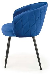 Scaun K430 velvet bleumarin