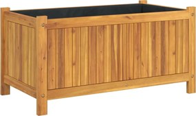 vidaXL Jardinieră de grădină cu căptușeală, 80x42x40 cm, lemn acacia