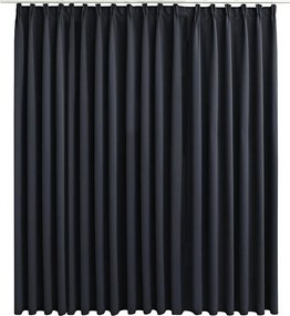 vidaXL Draperie opacă, negru, 290 x 245 cm, cu cârlige