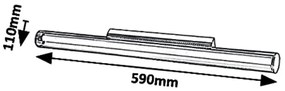 Aplica / Lampa LED perete/mobila bucatarie Paula 59cm