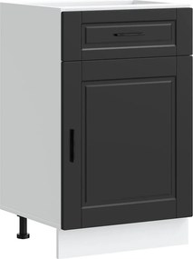 vidaXL Dulap de bază de bucătărie „Porto” din lemn negru prelucrat