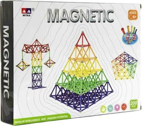 Set magnetic de construcții, 200 piese