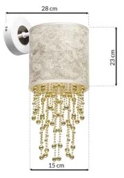 Aplică perete ALMERIA 1xE27/60W/230V