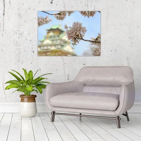 Tablou pe sticlă - Sakura (70x50 cm)