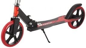 Trotineta copii si adolescenti NOVOKIDS™ Storm EVO PRO, Maxim 100 kg, Functie Super Brake, Maner reglabil pe inaltime, Diametru roata 200 mm, Rosu