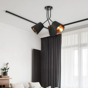 Lustră pe tijă IRMA 3xE27/15W/230V negru