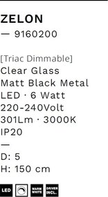 Pendul LED stil modern ZELON