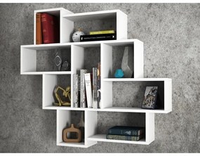 Etajeră de perete PAROLA 103,5x115,5 cm albă