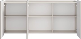 Comodă suspendată Malmi 150 cm cu trei uși - cașmir / negru
