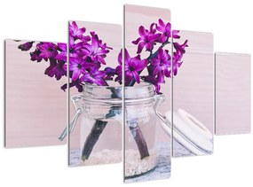 Tablou cu flori violete (150x105 cm)