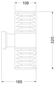 Aplică de exterior Maytoni O576WL-02GR BRONX 2xE27/60W/230V IP54 antracit