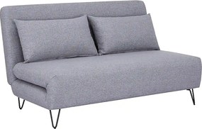 Canapea extensibila ZENIA, gri, stofa/metal, 141x90/191x81 cm