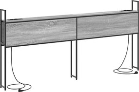 vidaXL Tăblie de Depozitare cu Stație de Încărcare cu raft sonoma gri