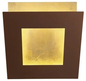 Aplica de perete LED design ambiental DALIA 18x18cm, corten/ auriu