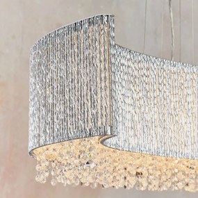 Endon 81979 - Lustră cu cristale GALINA 8xG9/25W/230V, crom lucios, suspendată pe cablu