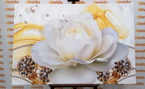 Tablou trandafir de lux cu abstracție