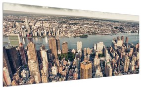 Tablou panoramic cu oraș mare (120x50 cm), în 40 de alte dimensiuni noi