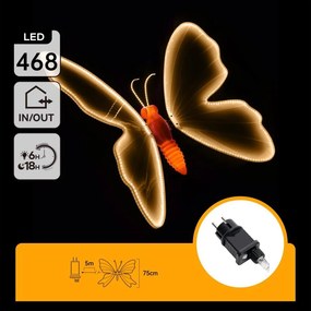 Aigostar - Decorațiune LED de exterior 504xLED IP44 alb cald fluture