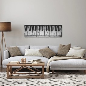 Tablou - Pian (cu ceas) (90x30 cm)