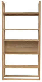 Bibliotecă în culoare naturală cu aspect de lemn de stejar 90x185 cm Newest – Woodman