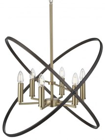 Lustra vintage suspendata design traditional Hoopla 6L bronz 8246-6BZ SRT
