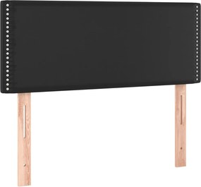 vidaXL Tăblie de pat, negru, 100x5x78/88 cm, piele ecologică