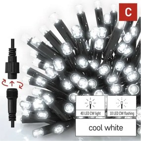 Ghirlandă LED de exterior 50xLED/3x0,4m IP44 alb rece