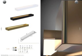 Aplica de perete baie cu protectie IP44, FLINK L-60cm, auriu