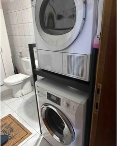 Suport raft pentru mașină de spălat și uscător,negru