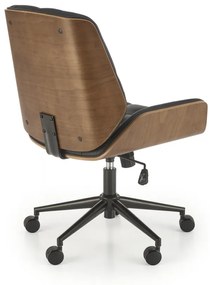 Scaun de birou Gavin nuc/negru H100 cm
