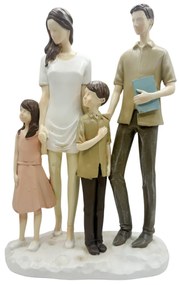 Statueta Cuplu cu copii YOUNG FAMILY, 26cm