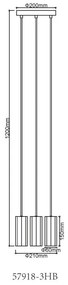 Lustra suspendata cu 3 Spoturi metal negru JAMES