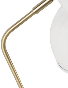 Lampă de masă retro albă cu bronz - Milou