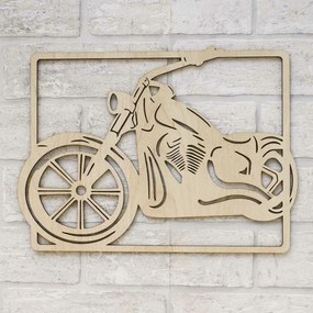 DUBLEZ | Tablou din lemn pentru perete - Motocicleta Chopper