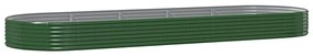 Jardiniera gradina verde 450x140x36cm otel vopsit electrostatic 1, Verde, 450 x 140 x 36 cm