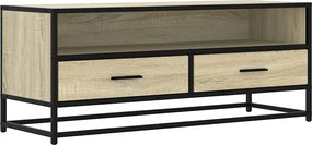 vidaXL Dulap TV stejar sonoma, 100x34,5x40 cm, lemn prelucrat și metal