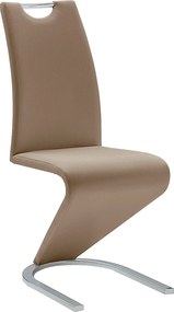 Set 4 scaune cappuccino Amado 62/45/102 cm, piele ecologica