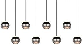 Lustră neagră-argintie LED Orbit – Trio Select