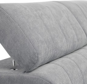 Colțar cu funcție de dormit Nardo L, extensibil, dreapta, - chenille gri deschis Vibe 85