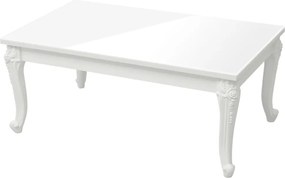 vidaXL Măsuță de cafea, alb extralucios, 100x50x42 cm, lemn prelucrat